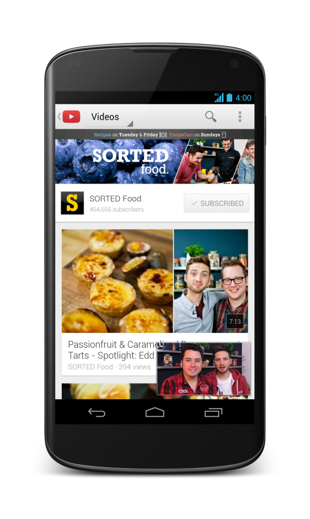 YouTube para móviles agregará modo offline