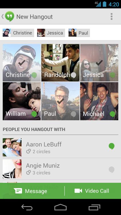 Google Hangouts para Android ahora muestra quien está en línea