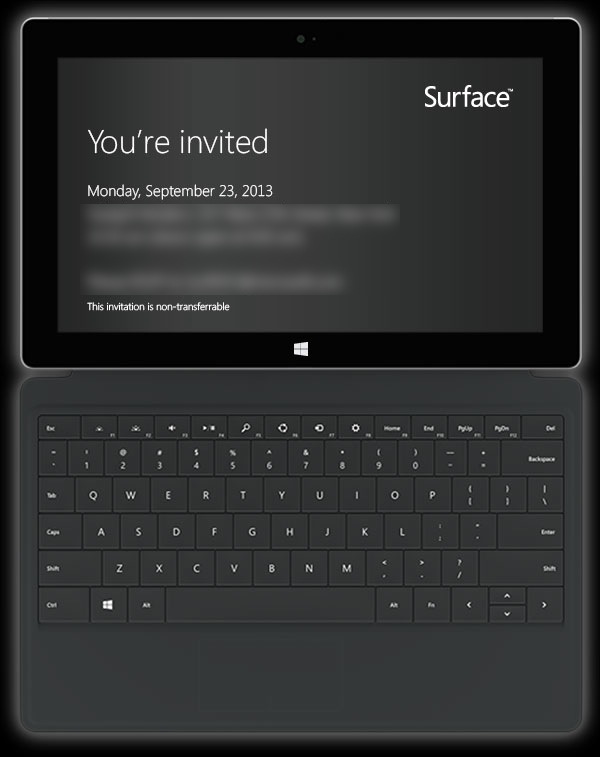 Microsoft envía invitaciones para evento Surface