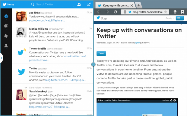 Twitter lanza versión para tablets Android