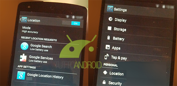 Nexus 5 con Android 4.4 KitKat filtrado muestra nuevas opciones de pagos