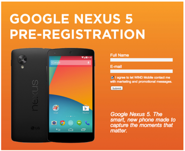 Operadora canadiense revela detalles del hardware del Nexus 5