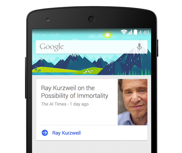 Google Now actualizado con funciones de KitKat