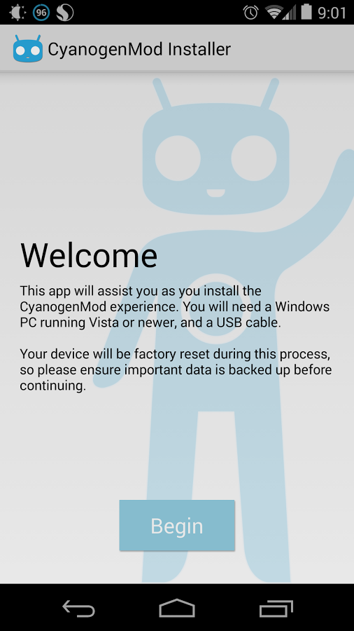 Instalador CyanogenMod disponible en Google Play
