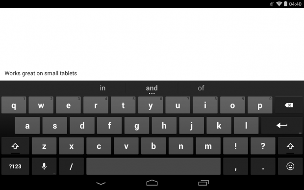 Teclado de Google actualizado con funciones de Android KitKat