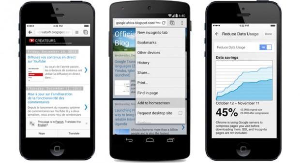 Chrome agrega compresión de datos para todos los usuarios iOS y Android