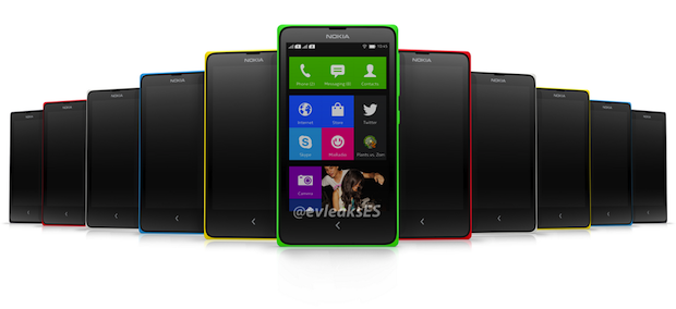Foto de prensa del Nokia Normandy muestra su UI estilo Metro en Android