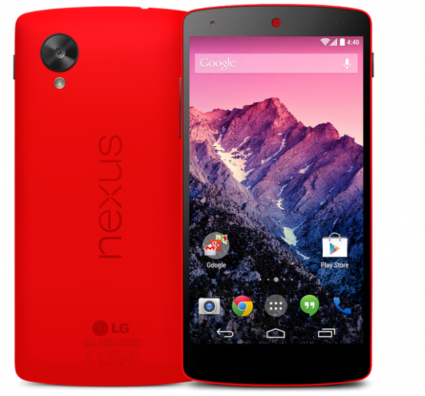 Nexus 5 en color rojo disponible en Google Play