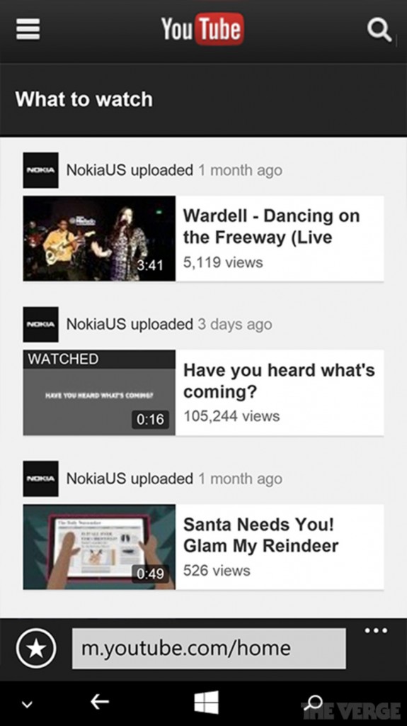Windows Phone 8.1 YouTube