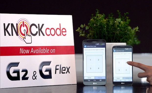 Más smartphones de LG recibirán Knock Code