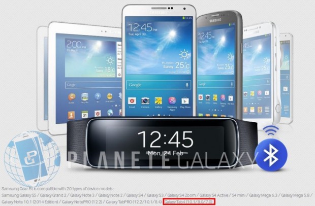 Samsung revela los tablets Galaxy Tab 4 en anuncio del Gear Fit