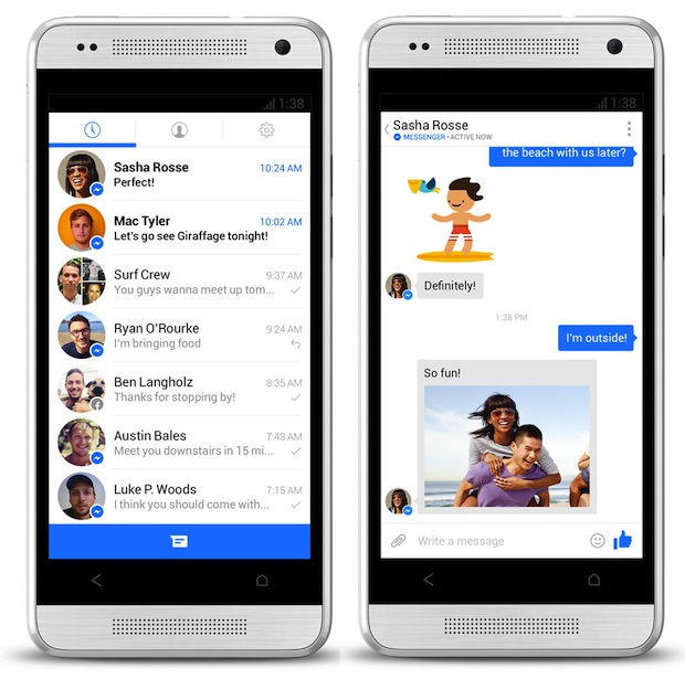 Facebook retiraría la mensajería de la app principal para forzar el uso de Messenger