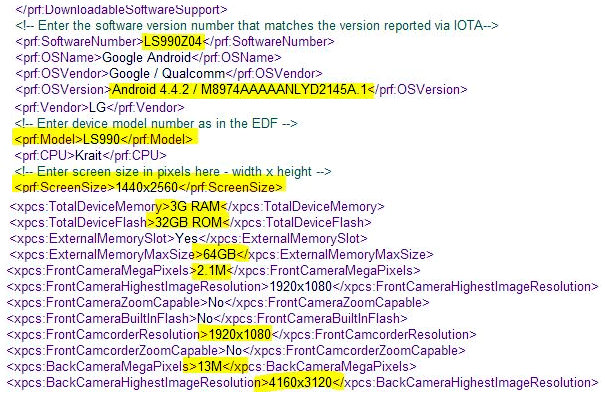 LG G3 LS990 UA profile