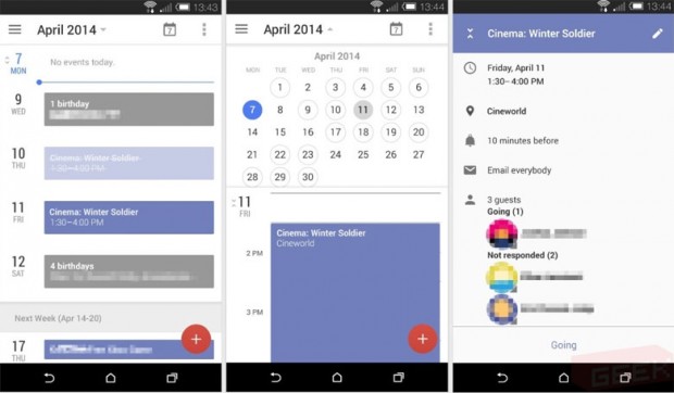 Nuevo Calendario en Android de Google se filtra en fotos