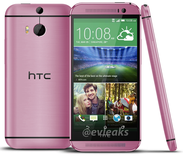 Este es el HTC One (M8) en color rosa