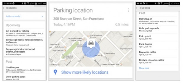 Google Now para Android recuerda donde se estaciona el auto
