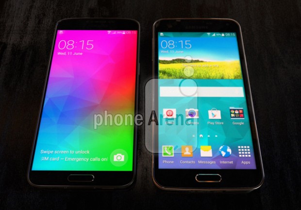 Samsung Galaxy F / S5 Prime posa en foto comparado con el Galaxy S5
