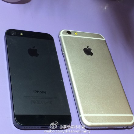 Apple iPhone 6 se filtra en fotos; comparado con el iPhone 5s