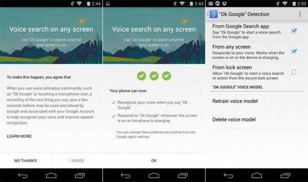 Búsqueda de Google se activa con “OK Google” en cualquier pantalla