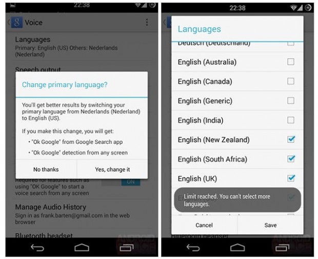 Búsqueda de Google por voz soporta hasta 5 idiomas