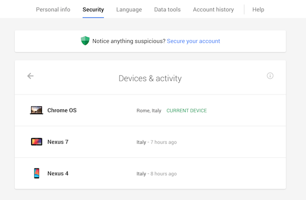 Google lanza herramienta para saber los dispositivos vinculados a una cuenta