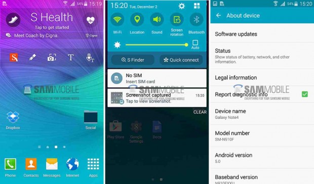 Preview de Android 5.0 Lollipop en el Samsung Galaxy Note 4