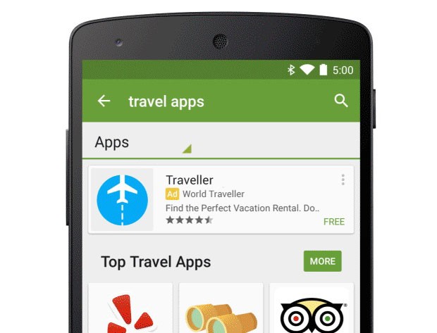 Google agregará resultados patrocinados en la búsqueda de Play Store