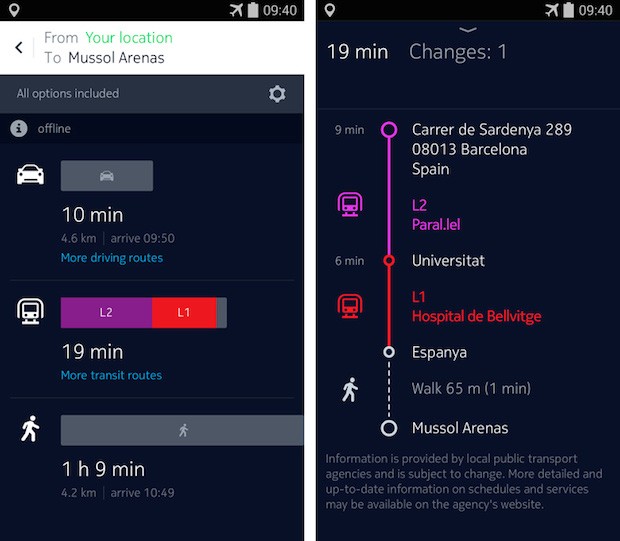 Mapas HERE para Android sale de beta con nuevas funcionalidades
