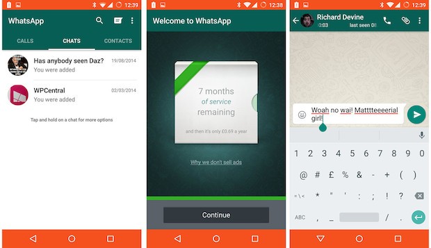 WhatsApp para Android recibe Material Design con la última actualización