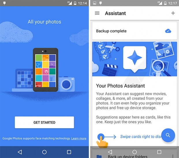 Nueva app de fotos de Google en capturas de pantalla