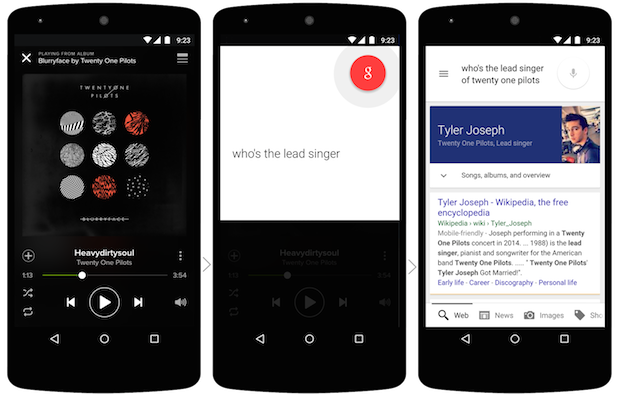 Google Now con “Now on Tap” funciona en contexto con apps