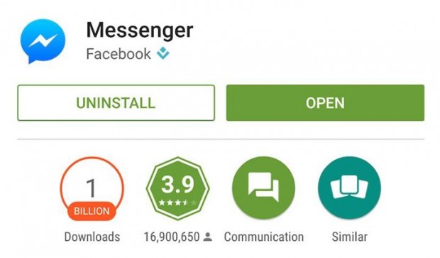 Facebook Messenger se une al exclusivo club de las 1000 millones de descargas