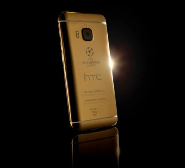 HTC One M9 de oro 24k para conmemorar la copa UEFA