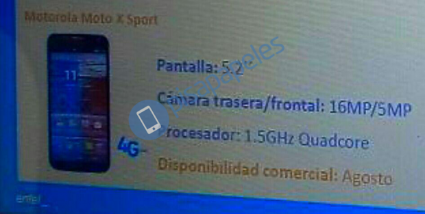 moto x sport Entel Chile