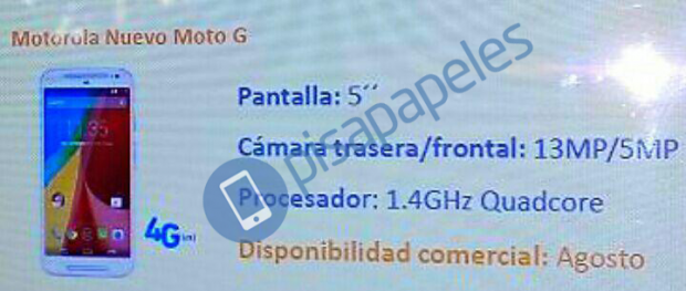 nuevo moto g