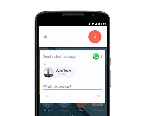whatsapp google now