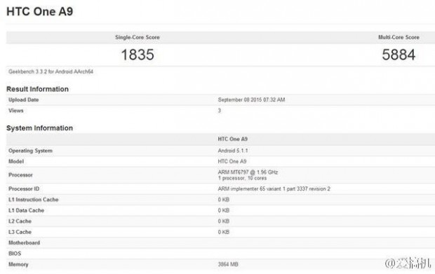 HTC One A9 benchmark