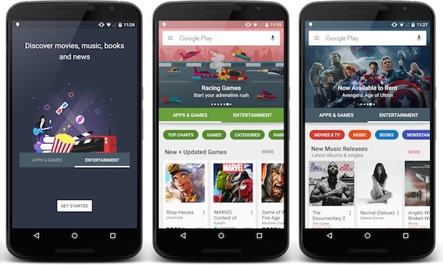 Nuevo diseño en Google Play Store comienza a llegar a dispositivos Android