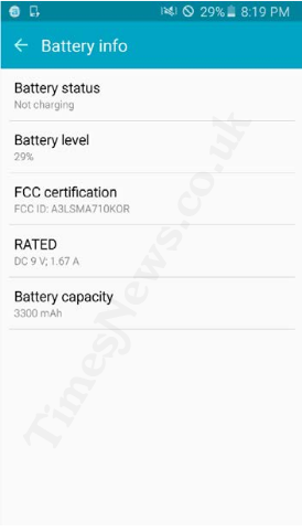 Galaxy A7 2016 bateria