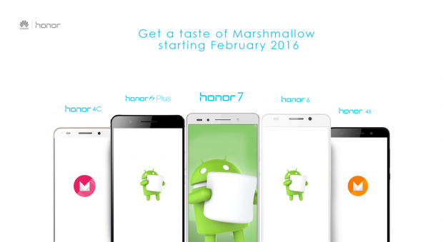 Línea Honor de Huawei comenzará a recibir Android 6.0 a partir de Febrero