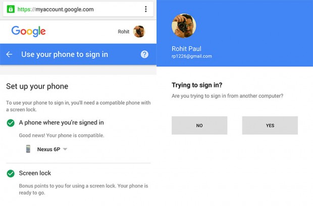 Google estaría probando nuevo sistema de autenticación sin claves mediante el smartphone