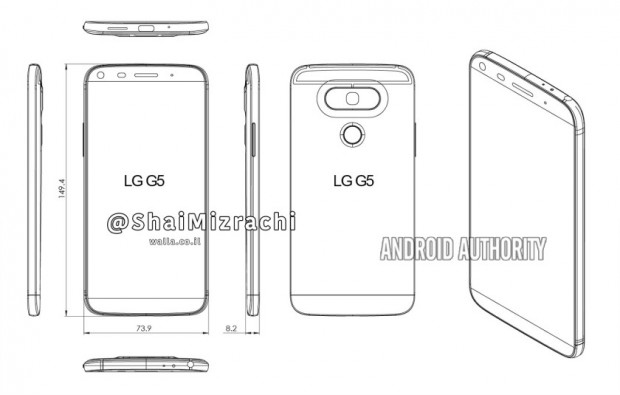 LG G5 se filtra en diagrama confirmando un nuevo diseño