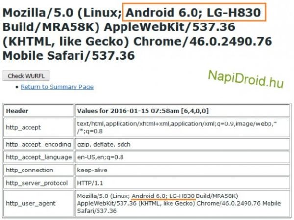 LG G5 uaprof