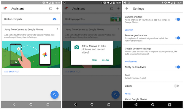 Google Fotos agrega atajo a la app de cámara para acceder a las fotos