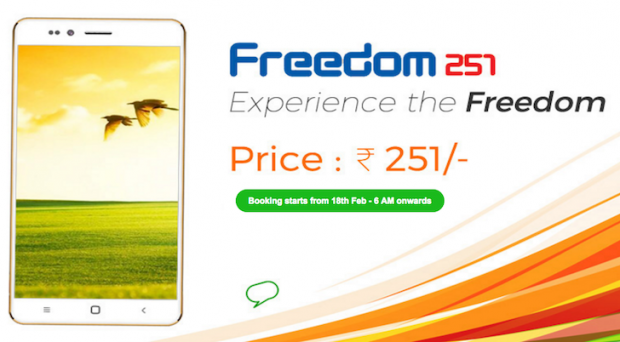 Freedom 251: un smartphone de menos de 4 dólares para India
