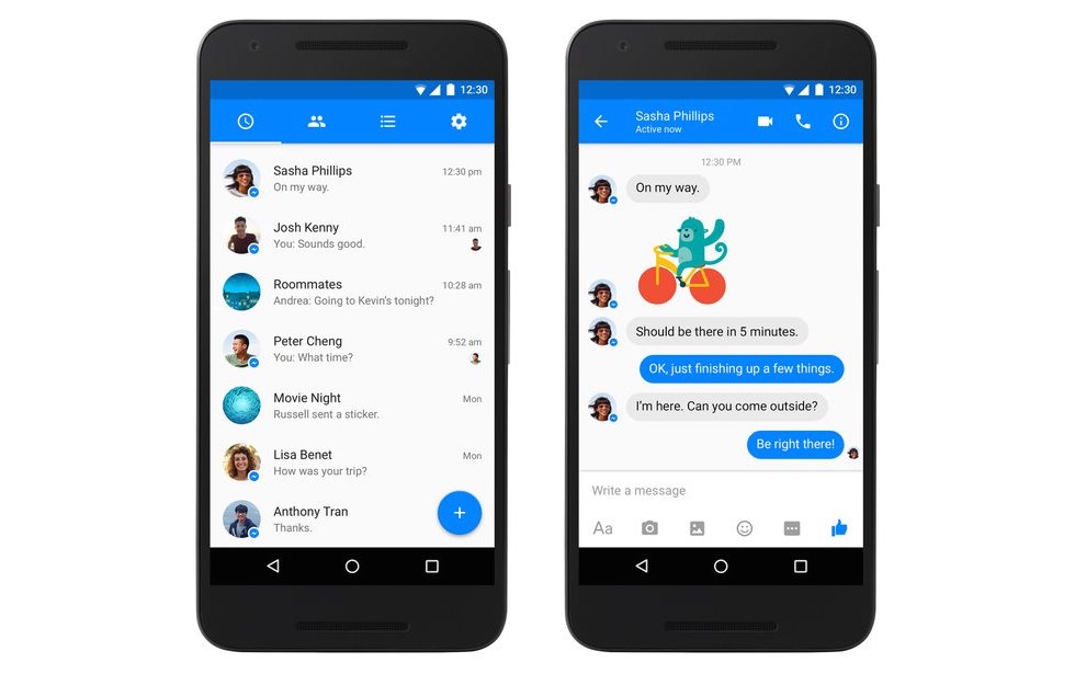 Facebook Messenger recibe el tratamiento Material Design