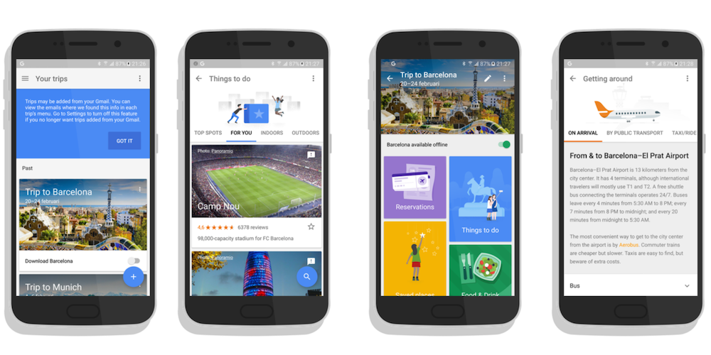 Google prepara una nueva app llamada Trips, actualmente en beta