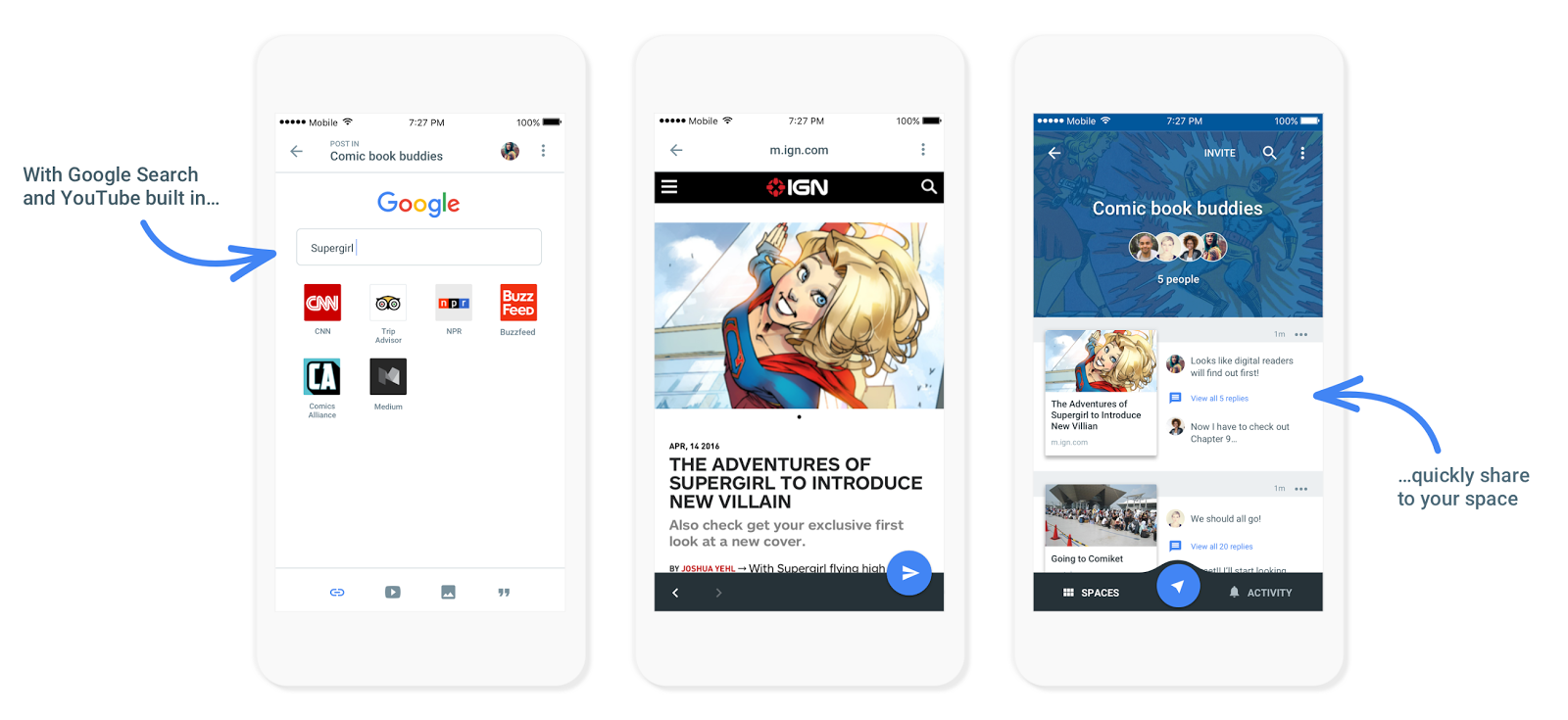 Spaces Google
