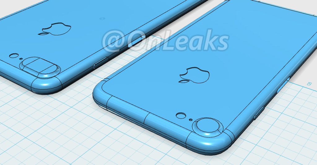 Revelan diseños del iPhone 7 y iPhone 7 Plus representados en CAD