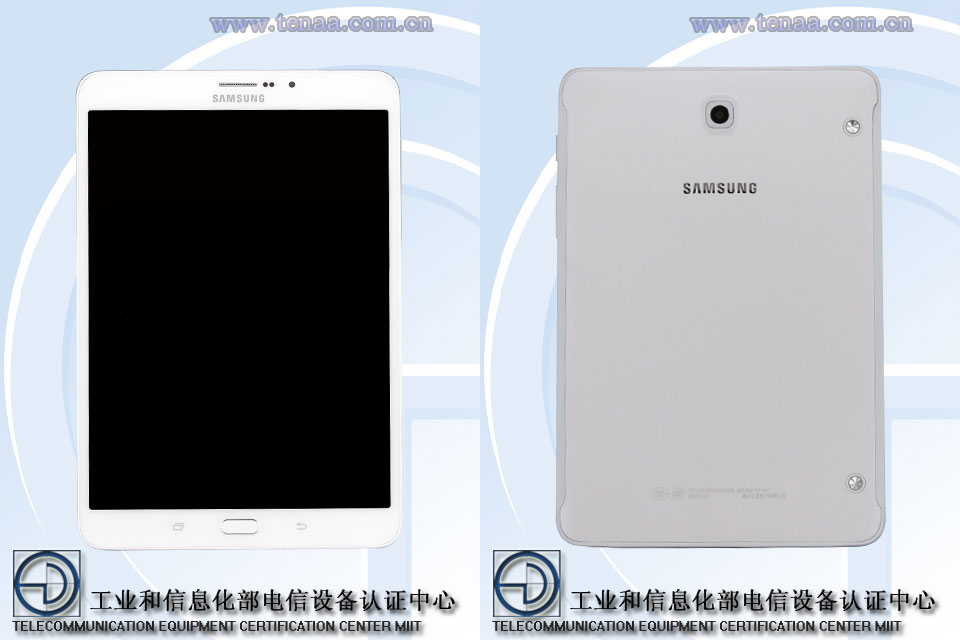 Samsung Galaxy Tab S3 8.0 visita TENAA